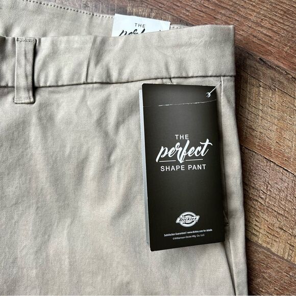 Dickies Plus Perfect Shape Straight Leg Pants, Rinsed Oxford Stone Women’s Sz 24 - Picture 11 of 16
